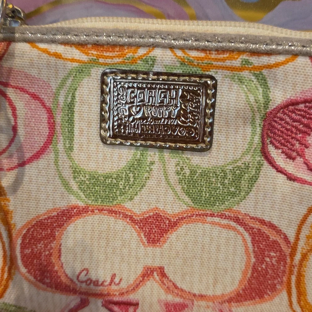 Coach Poppy Scribble Wristlet